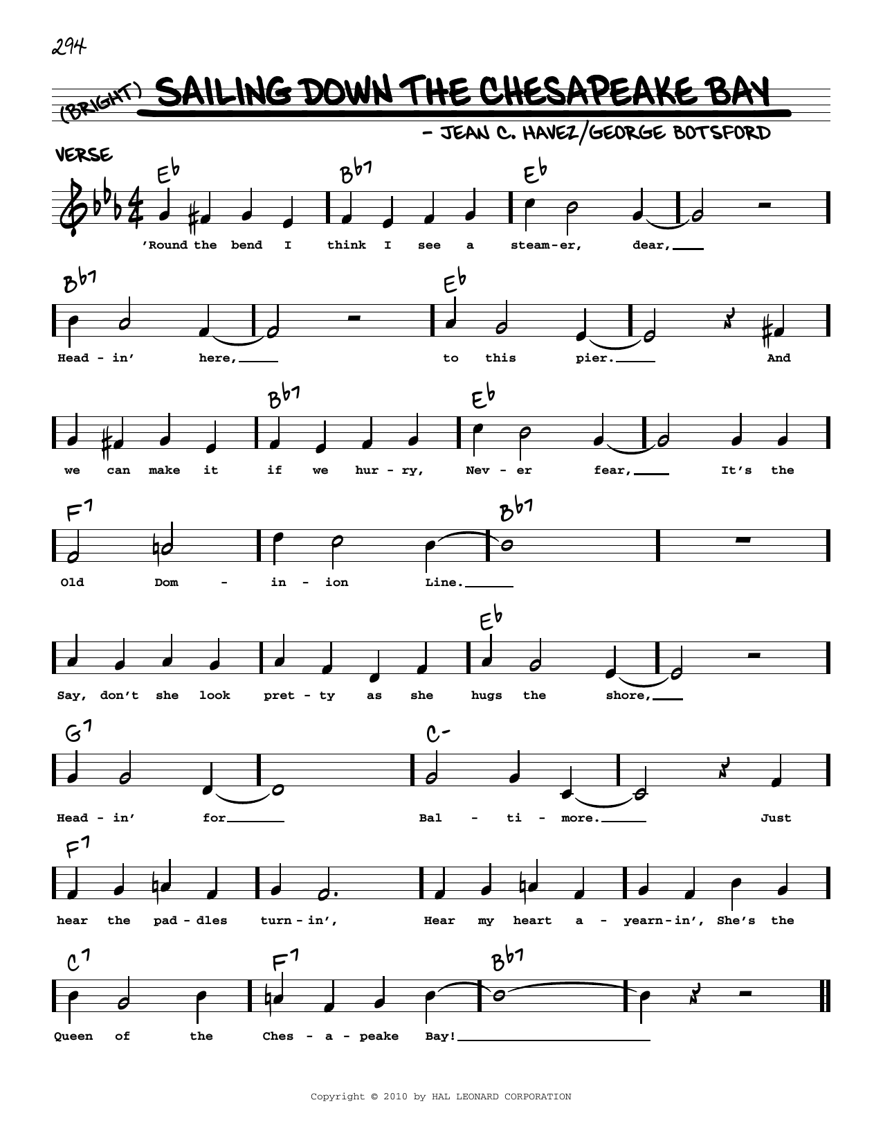 Product picture to: Sailing Down The Chesapeake Bay (arr. Robert Rawlins)