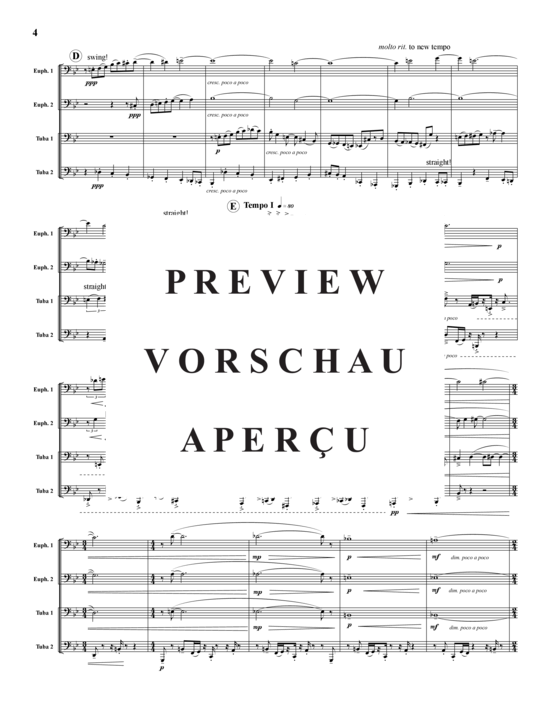 Product gallery: Page 5 of 21 Funk 3 Sätze , , (Tuba Quartet: 2x Baritone, 2xTuba)