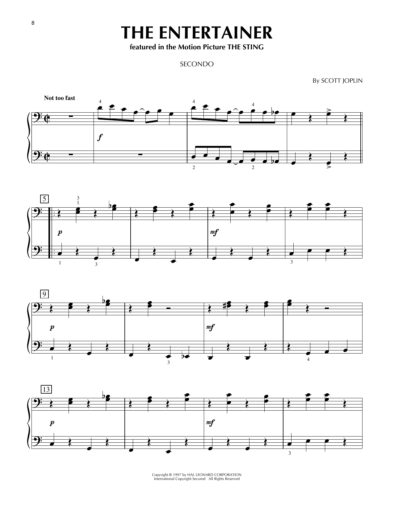 Produktgalerie: Seite 1 von 1 The Entertainer, Scott Joplin, Klavier