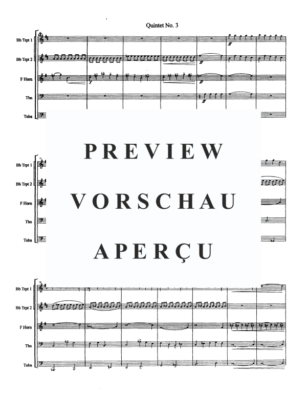Produktgalerie: Seite 6 von 11 Quintet No. 3, , Blechbläserquintett