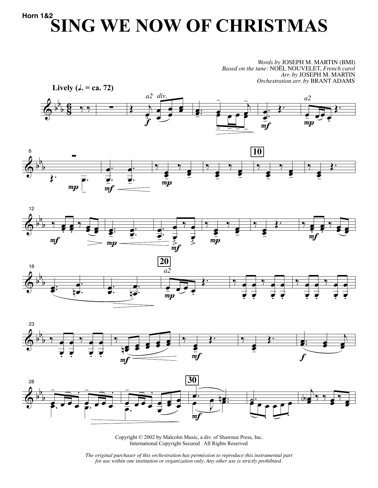 Produktbild zu: Sing We Now Of Christmas (from Morning Star) - F Horn 1 & 2