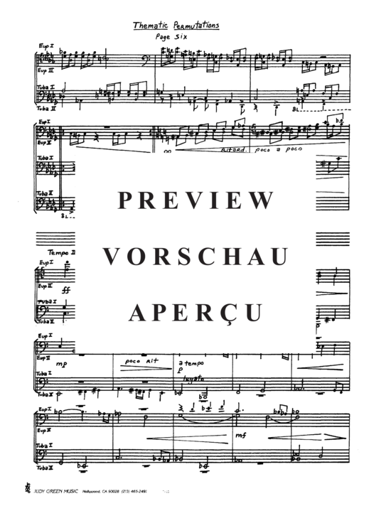Product gallery: Page 8 of 21 Thematic Permutations , , (Tuba Quartett EETT)