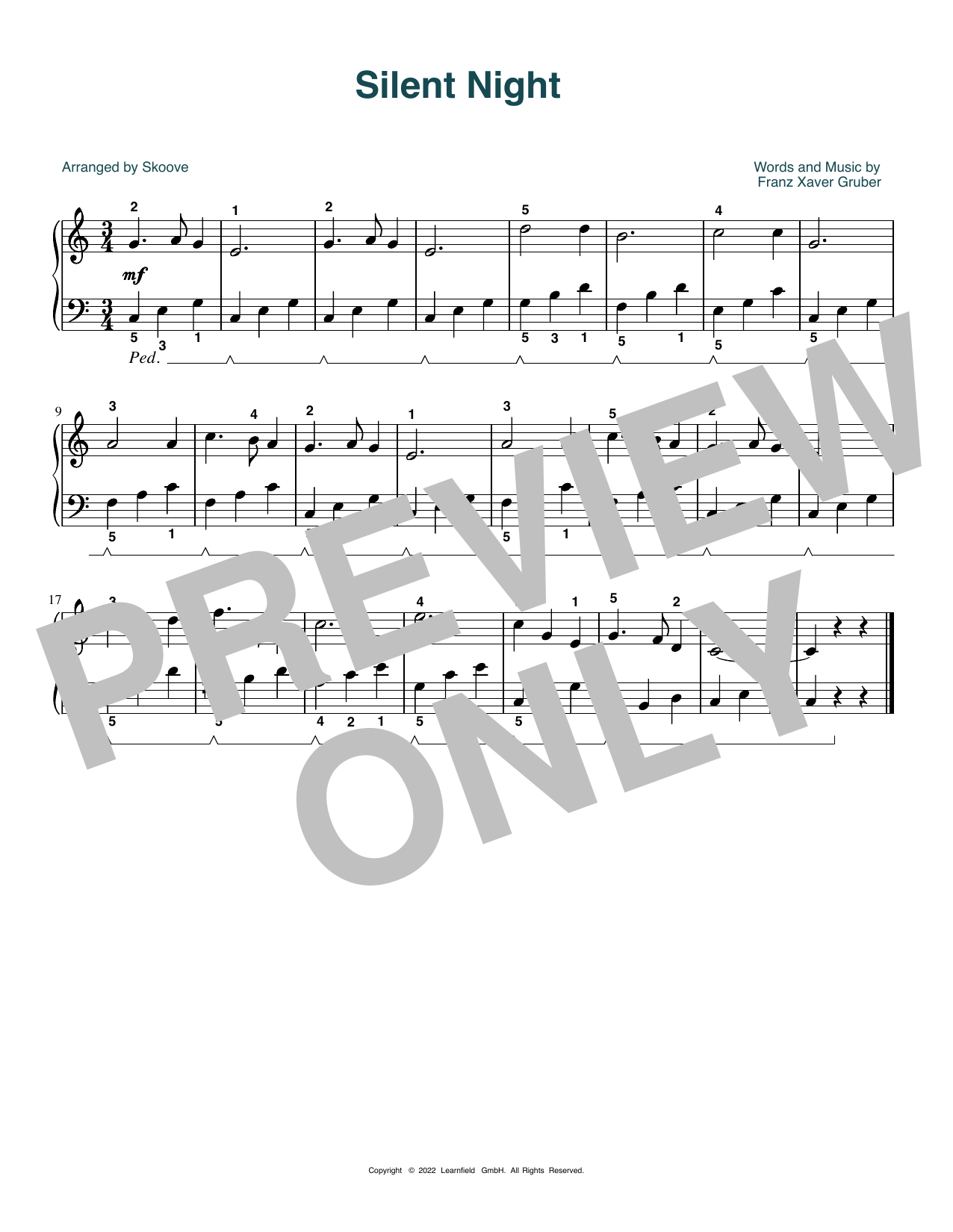 Produktbild zu: Silent Night (arr. Skoove)