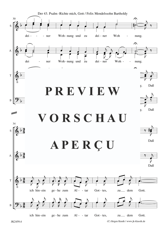 Produktgalerie: Seite 15 von 21 Richte mich , Gott op. 78, Nr. 2, , Gemischter Chor 8-stimmig SSAATTBB