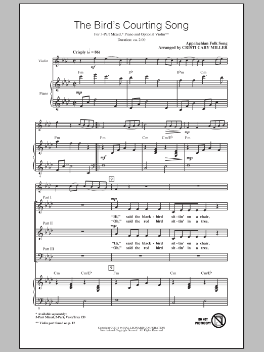 Produktbild zu: The Bird's Courting Song