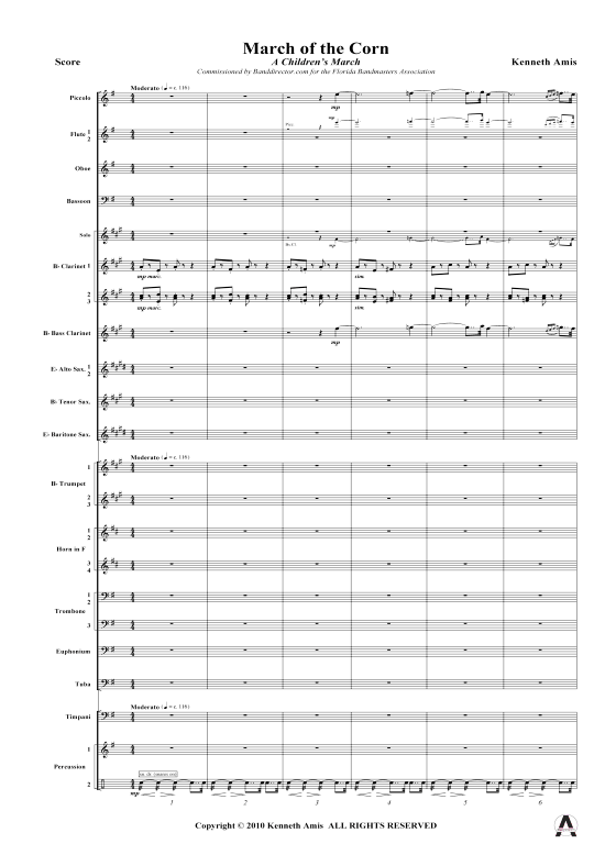 Produktbild zu: March of the Corn Kenneth Amis (nur Partitur !)