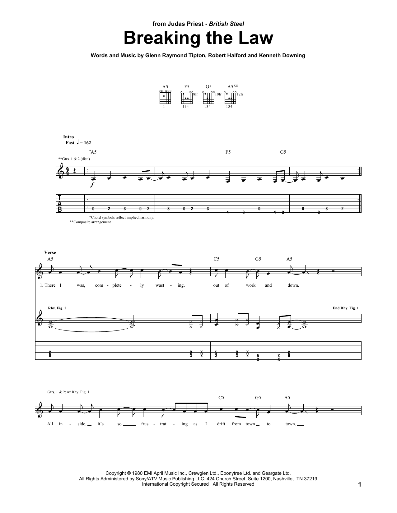 Produktgalerie: Seite 1 von 1 Breaking The Law, Judas Priest, Gitarre