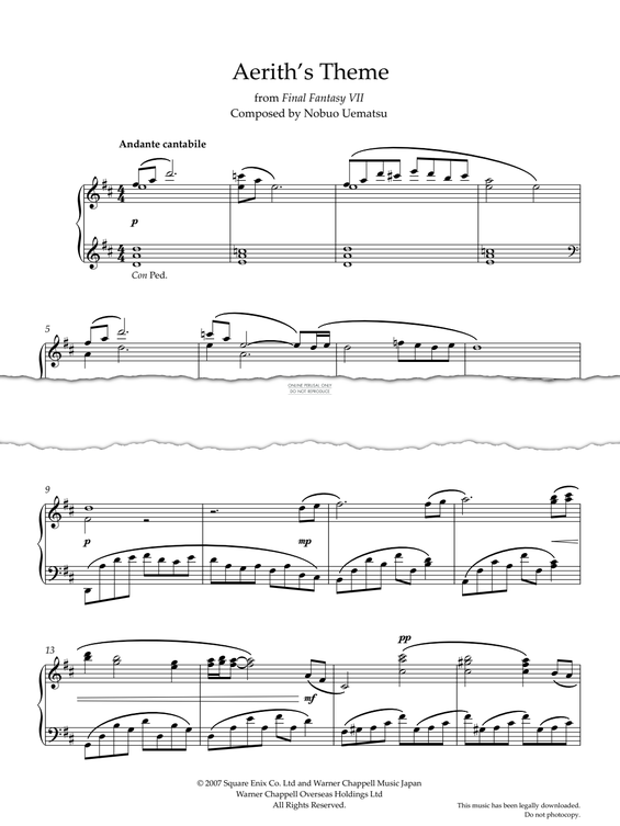 Produktbild zu: Aerith's Theme (from "Final Fantasy VII")