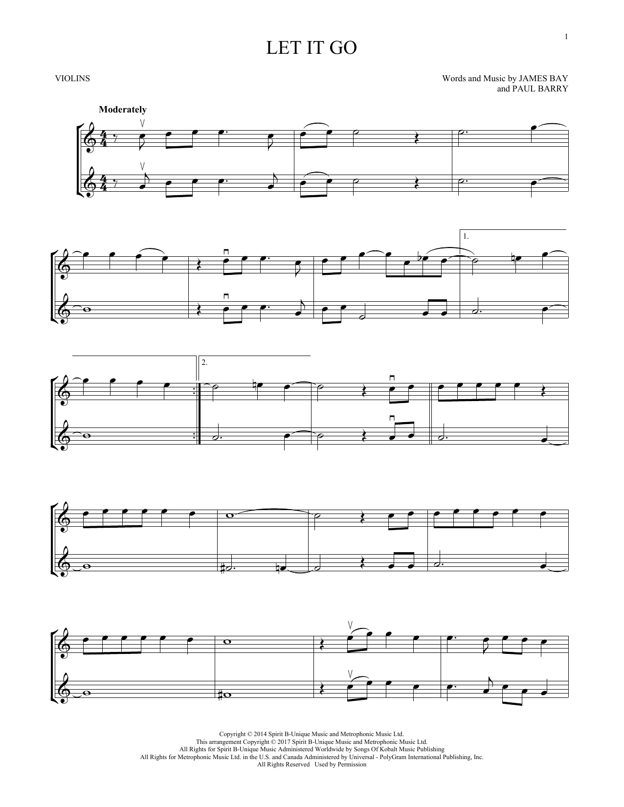Product gallery: Page 1 of 1 Let It Go, James Bay