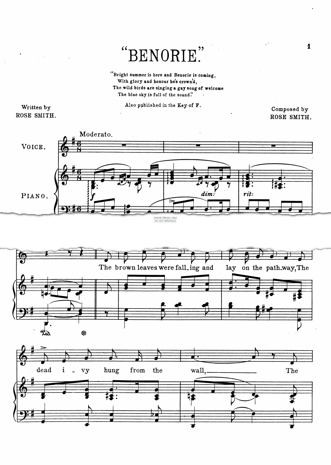 Produktgalerie: Seite 1 von 1 Benorie, Rose Smith, Gesang, Klavier
