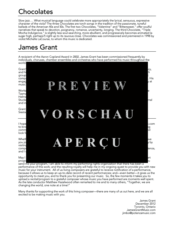 Product gallery: Page 4 of 11 Chocolates, , (viola and piano)