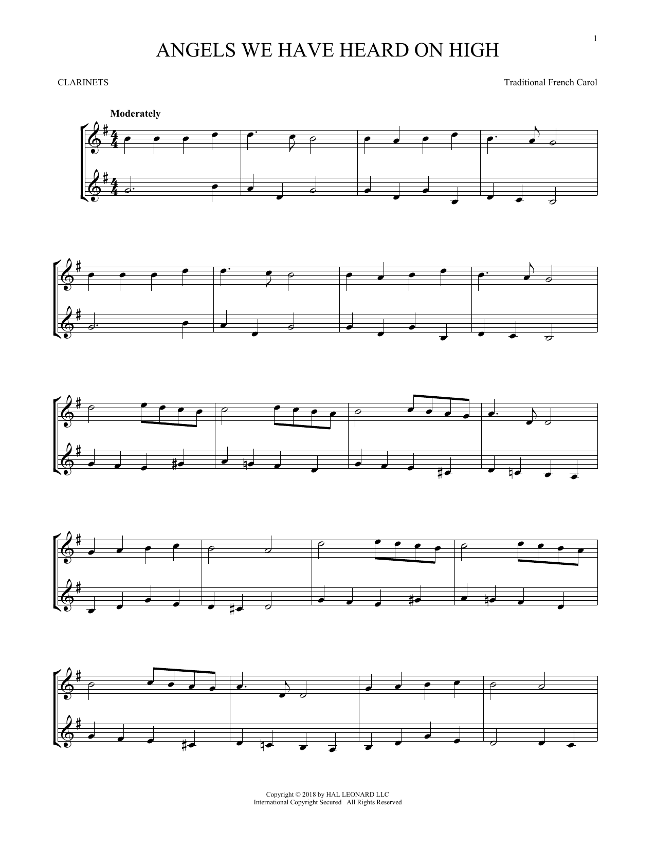 Product gallery: Page 1 of 1 Angels We Have Heard On High, Traditional French Carol