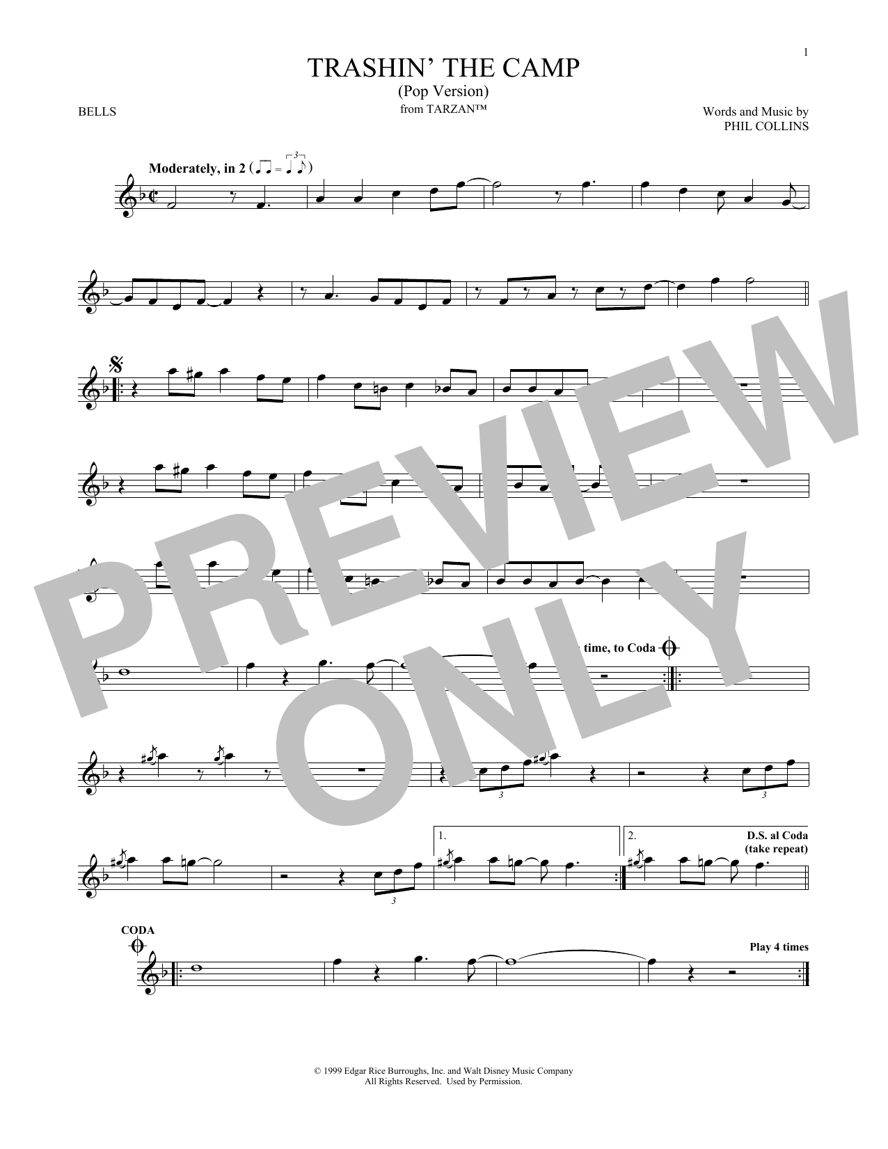 Produktgalerie: Seite 1 von 1 Trashin' The Camp (from Tarzan), Phil Collins, Percussion