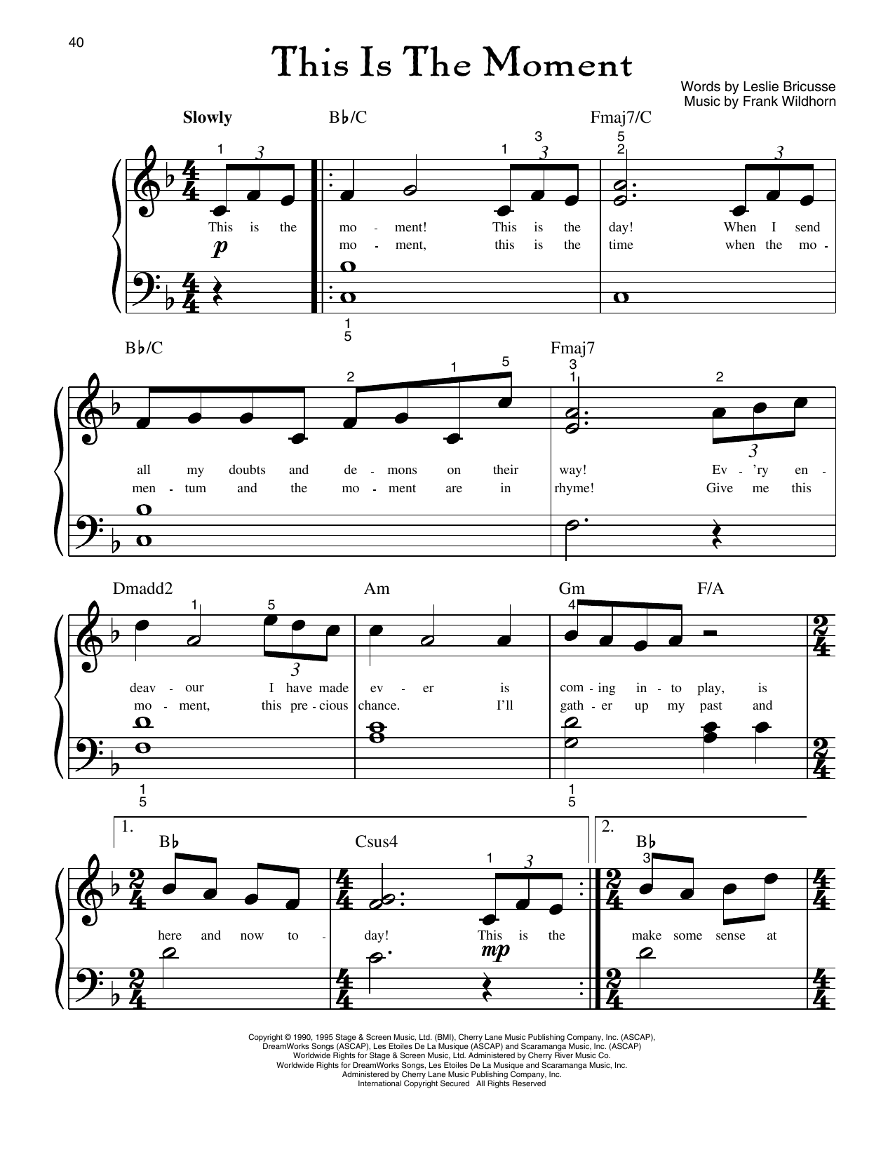 Produktgalerie: Seite 1 von 1 This Is The Moment (from Jekyll And Hyde), Leslie Bricusse, Klavier