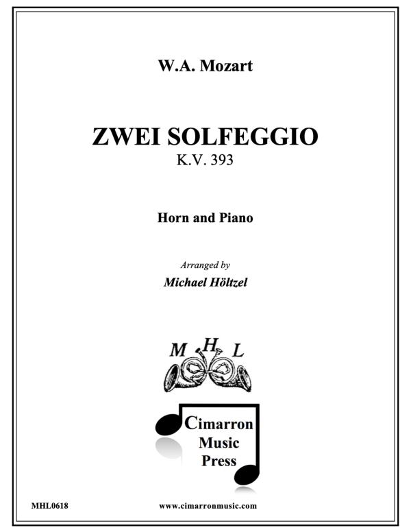 cover: Zwei Solfeggien, K.V. 393, , Horn in F und Klavier