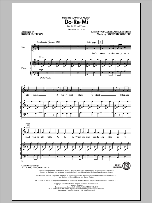 Product picture to: Do-Re-Mi (arr. Roger Emerson)