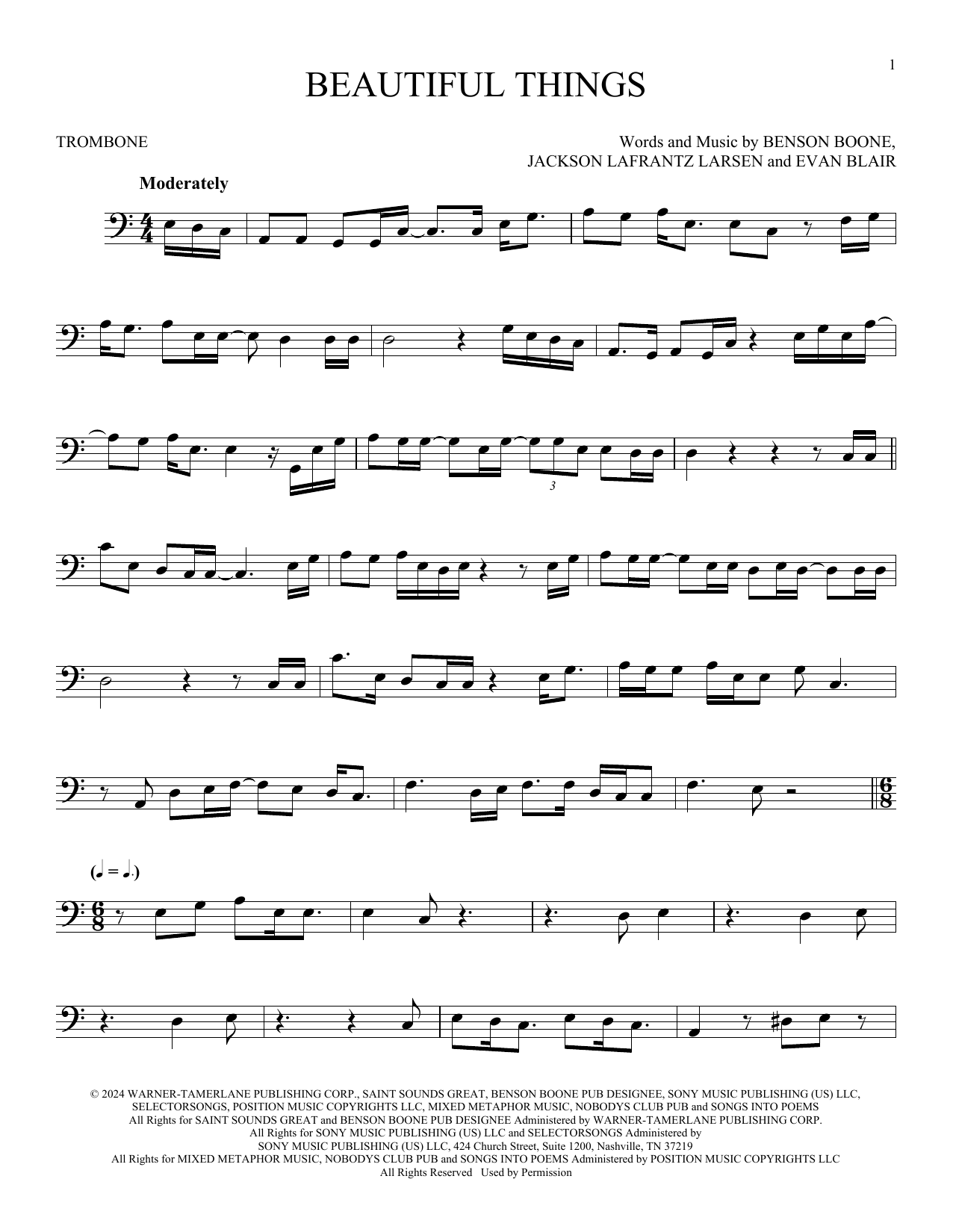 Product gallery: Page 1 of 1 Beautiful Things, Benson Boone