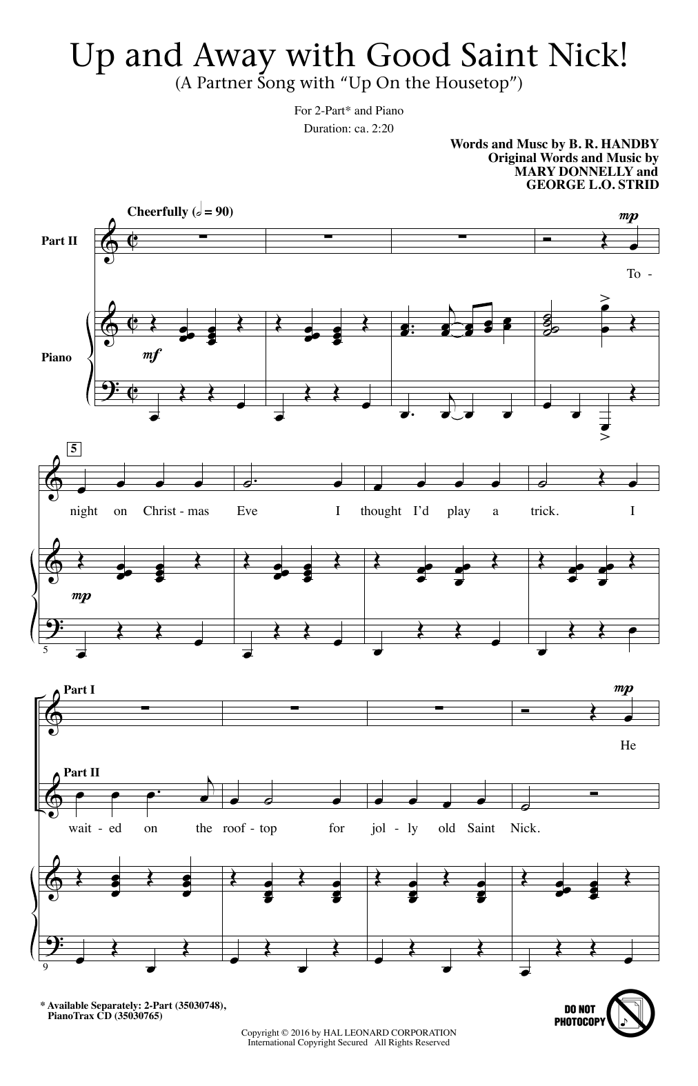 Produktbild zu: Up And Away With Good Saint Nick (A Partner Song With "Up On The Housetop")