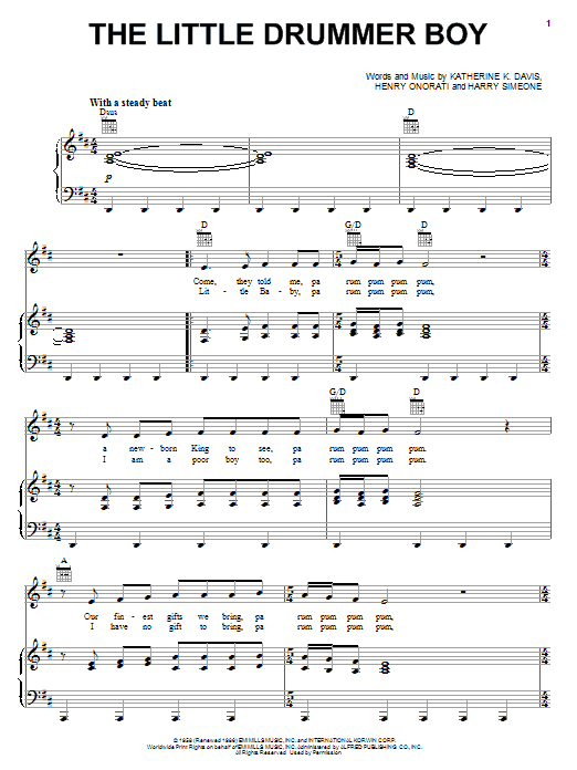 Produktgalerie: Seite 1 von 1 The Little Drummer Boy, MercyMe, Gesang, Gitarre, Klavier