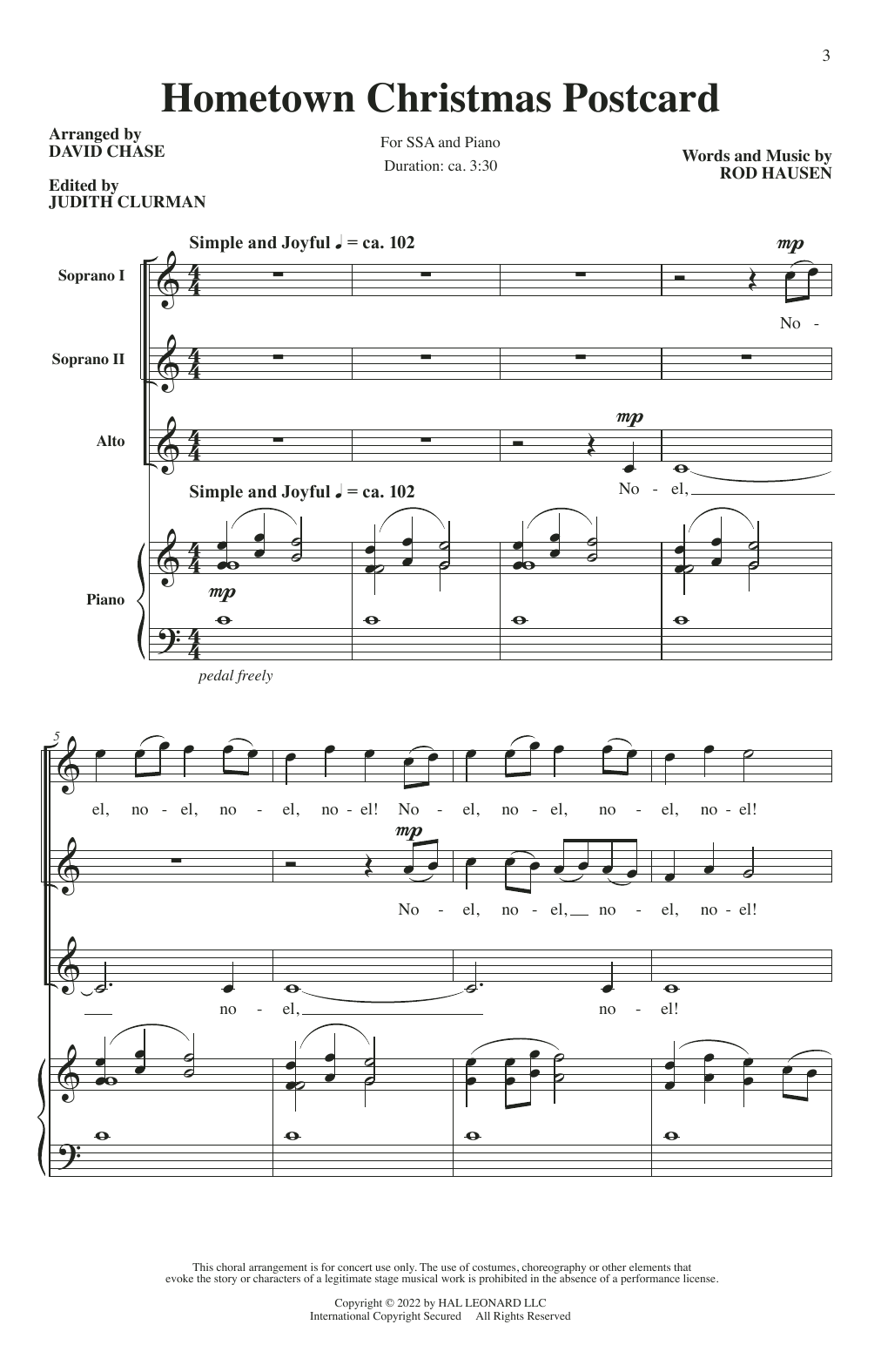 Produktgalerie: Seite 1 von 1 A Hometown Christmas Postcard (arr. David Chase), Rod Hausen, Chor