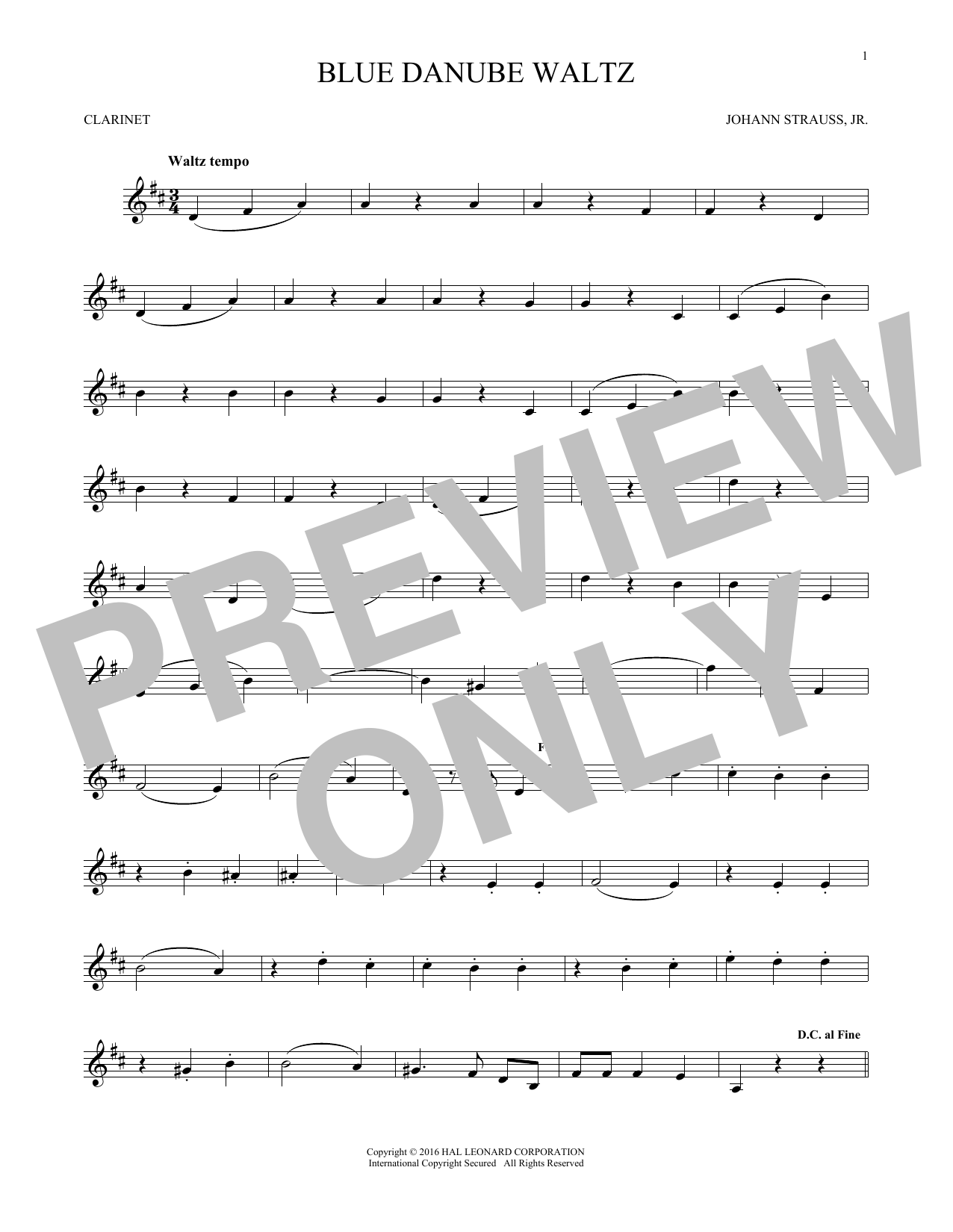 Product gallery: Page 1 of 1 Blue Danube Waltz, Johann Strauss, Jr.