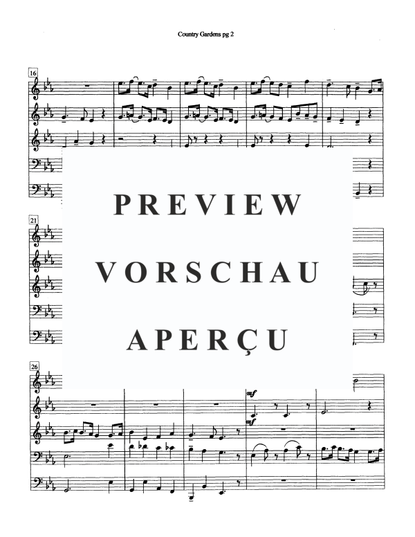 Produktgalerie: Seite 4 von 11 Country Gardens, , Blechbläser Quintett