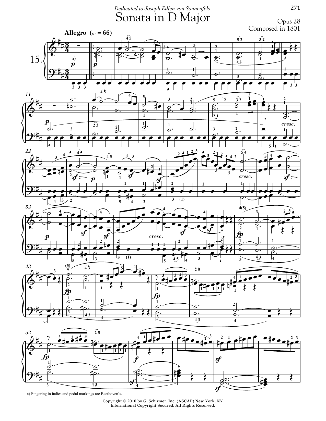 Product gallery: Page 1 of 1 Piano Sonata No. 15 In D Major, Op. 28 "Pastoral", Ludwig Van Beethoven