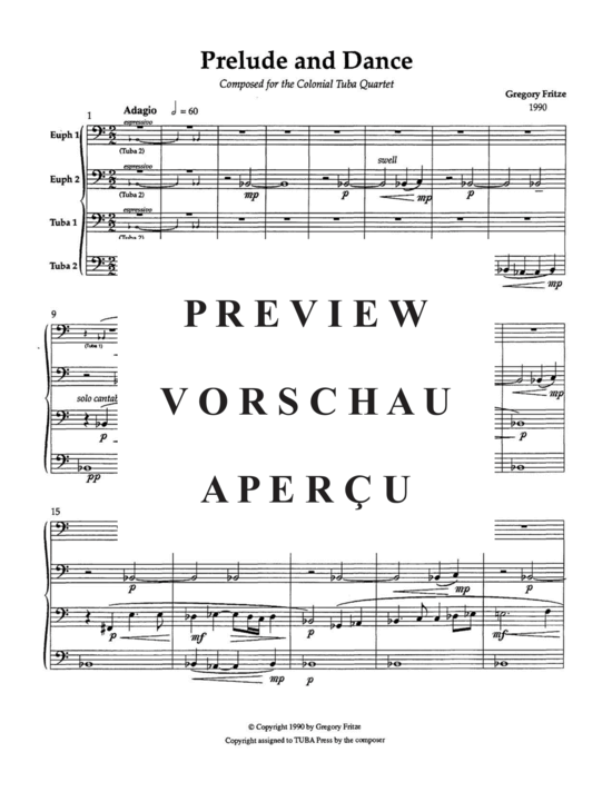 Product gallery: Page 4 of 21 Prelude and Dance , , (Tuba Quartett EETT)