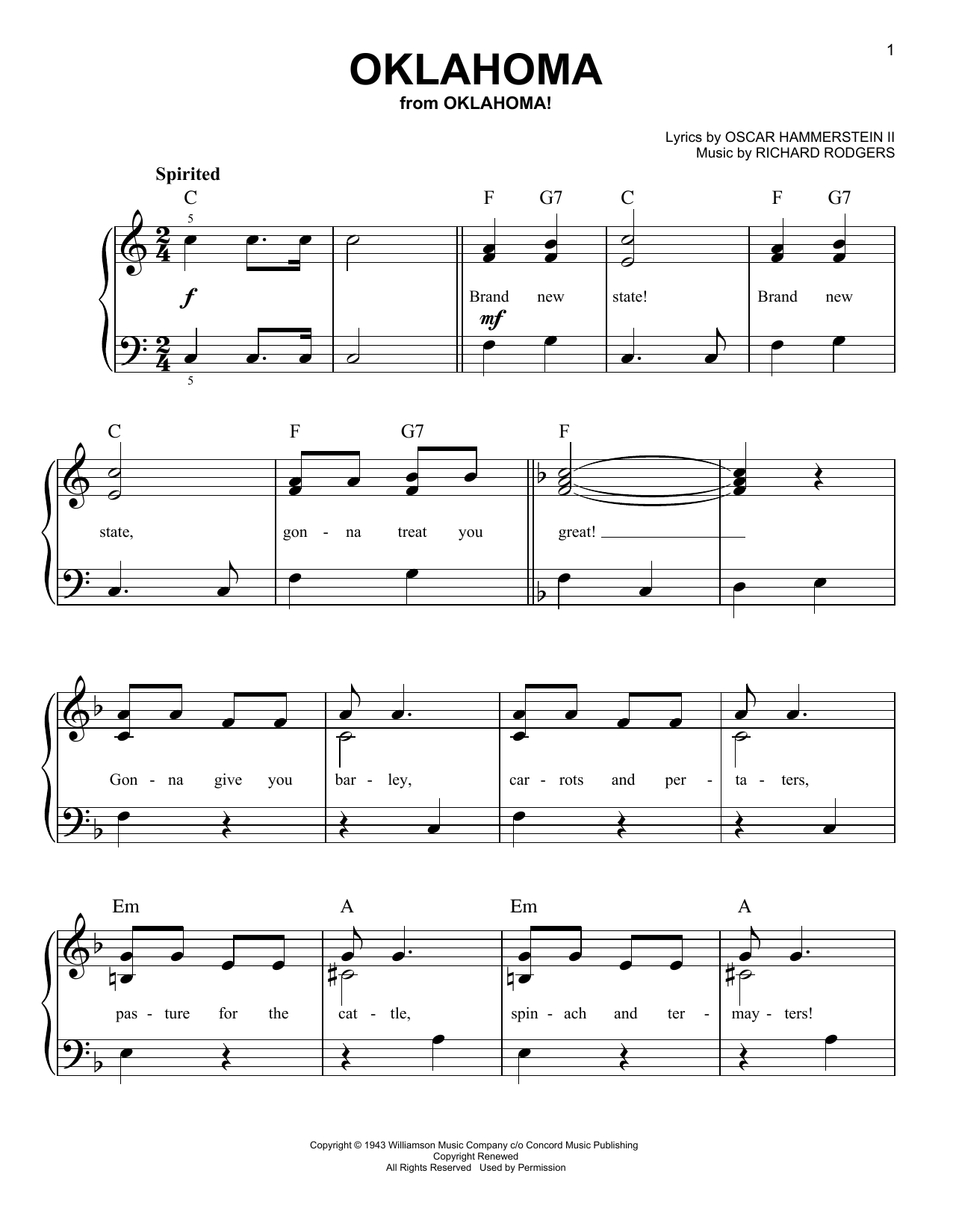 Produktbild zu:  Oklahoma (from Oklahoma!) - Rodgers & Hammerstein