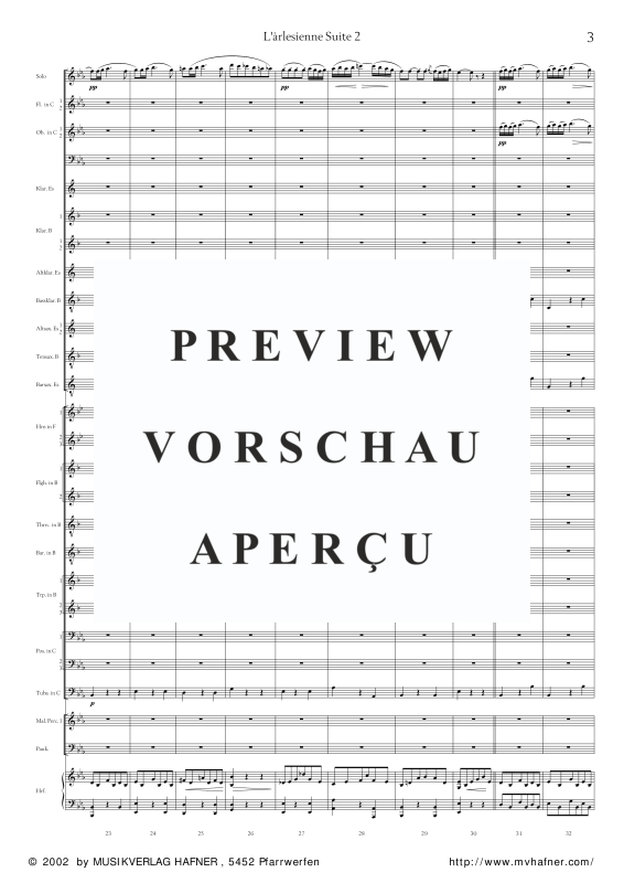Product gallery: Page 8 of 11 Làrlesienne Suite Nr.2 - Menuett, , (large wind orchestra)