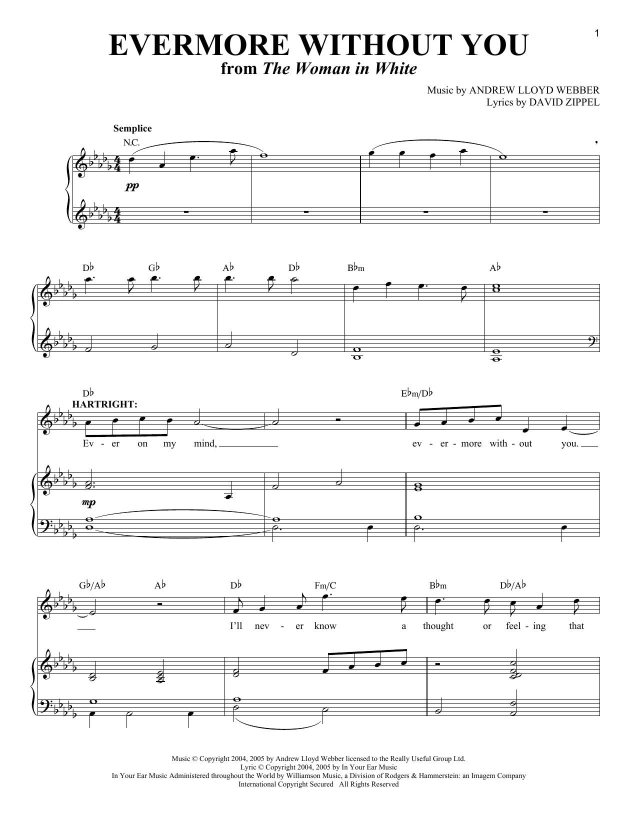Produktbild zu: Evermore Without You (from The Woman In White)