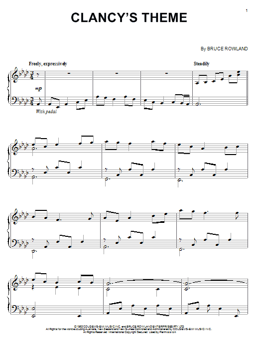 Product gallery: Page 1 of 1 Clancy's Theme, Bruce Rowland
