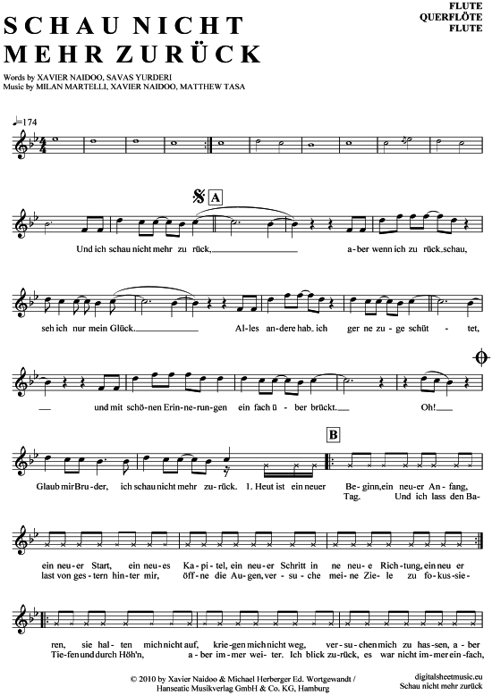 Product picture to: Schau nicht mehr zurück Xavas