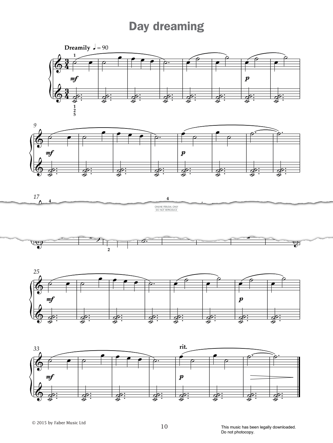Produktgalerie: Seite 1 von 1 Day dreaming (from 'Improve Your Sight-Reading! A Piece a Week Piano Grade 2'), Paul Harris, Klavier
