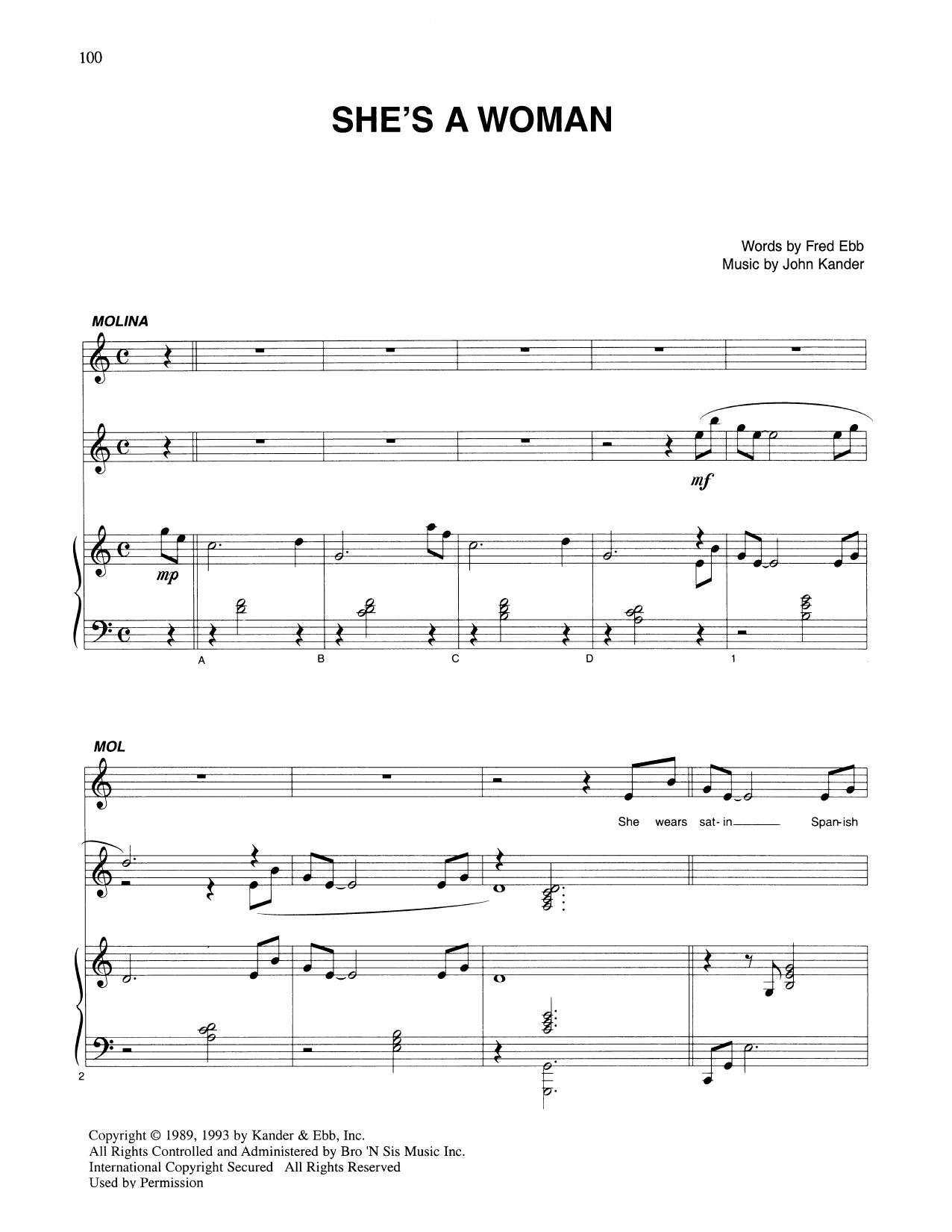 Produktbild zu: She's A Woman (from Kiss Of The Spider Woman)