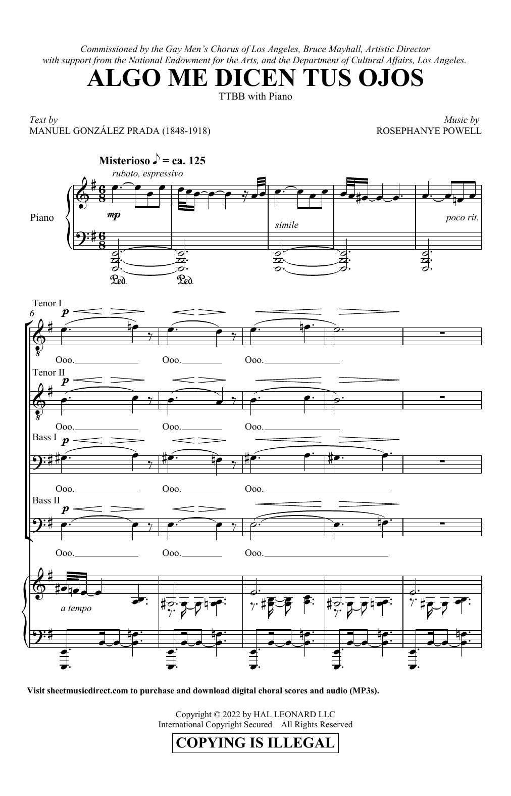 Produktbild zu: Algo Me Dicen Tus Ojos (from Three Spanish Songs for Men's Choir)