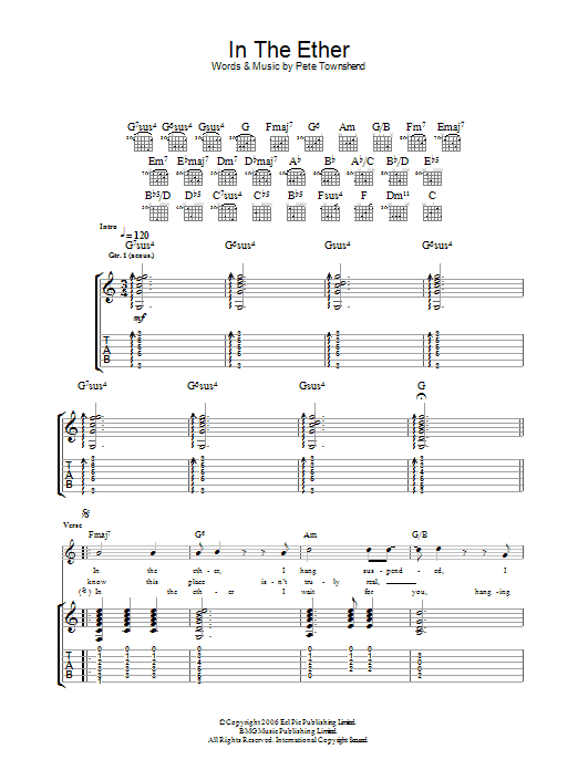 Produktgalerie: Seite 1 von 1 In The Ether, The Who, Gitarre