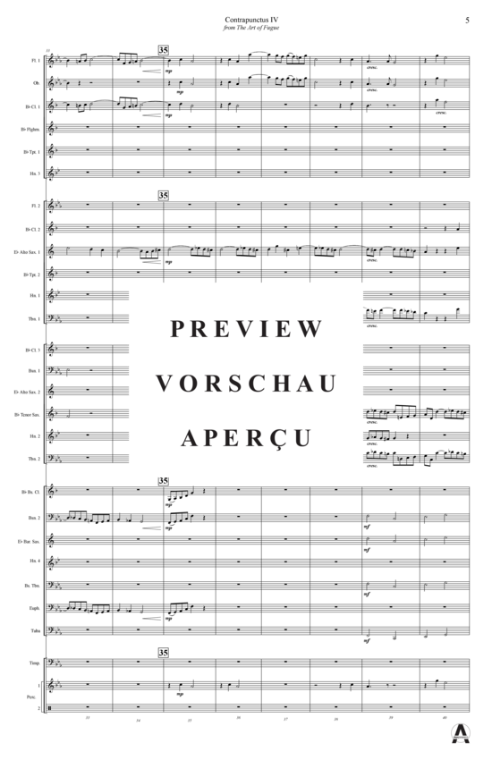 Produktgalerie: Seite 8 von 20 Contrapunctus 4 aus Kunst der Fuge , , (Concert Band)