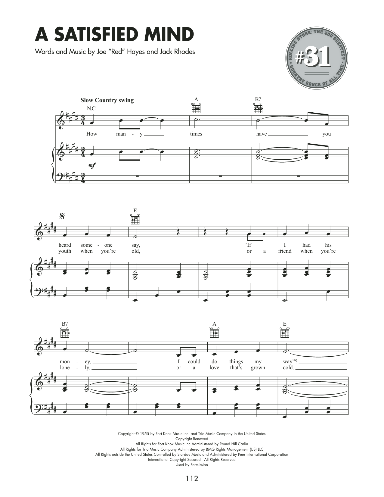 Produktgalerie: Seite 1 von 1 A Satisfied Mind, Porter Wagoner, Gesang, Gitarre, Klavier