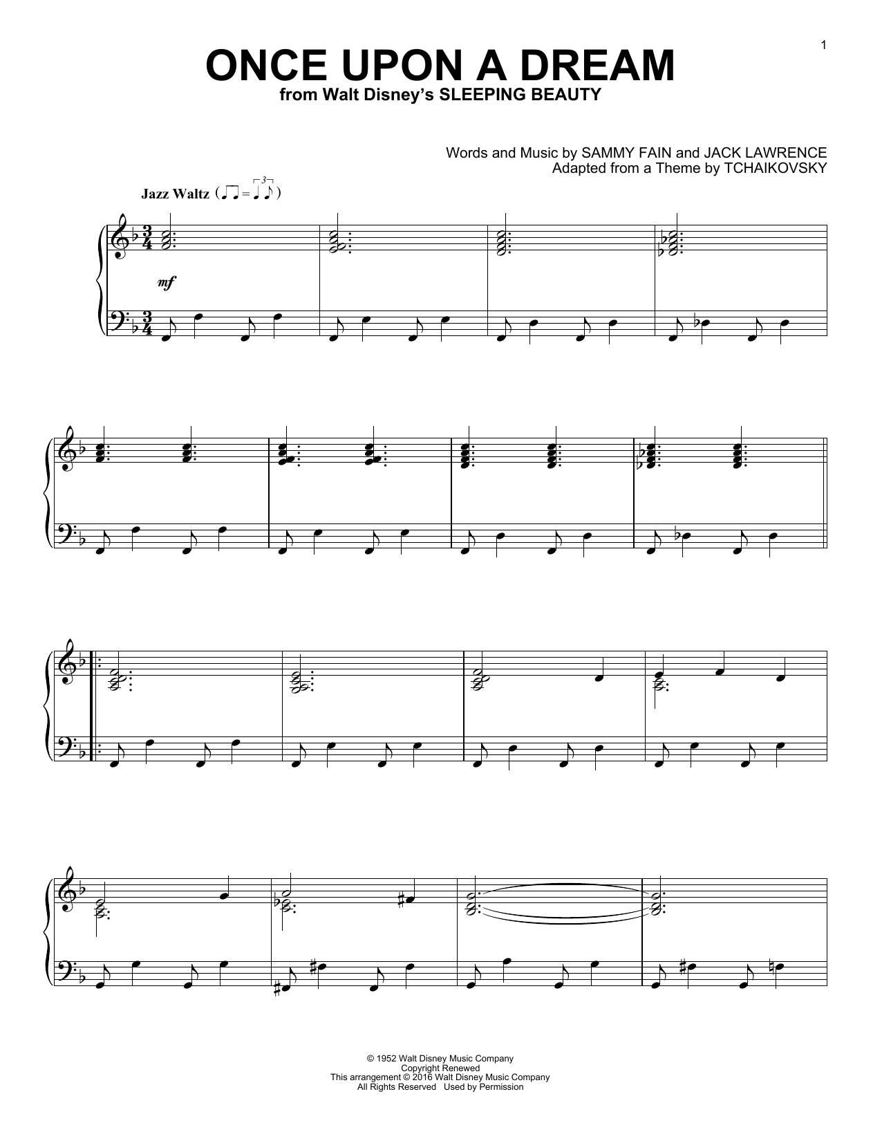 Product gallery: Page 1 of 1 Once Upon A Dream [Jazz version], Sammy Fain