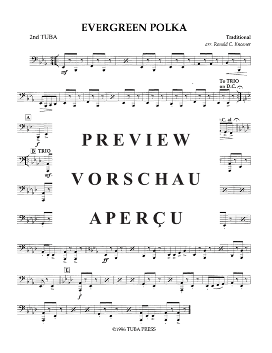 Product gallery: Page 11 of 11 Evergreen Polka , , (Tuba Quartett EETT)