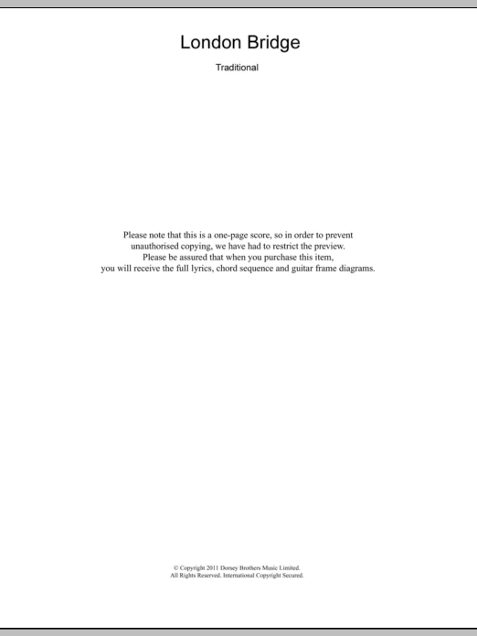 Product gallery: Page 1 of 1 London Bridge, Traditional