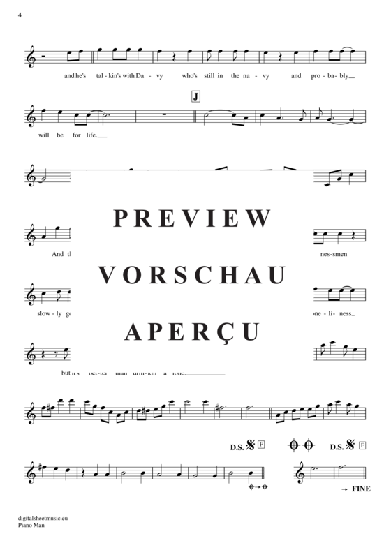 Product gallery: Page 5 of 5 Piano Man , Joel, Billy, (transverse flute)