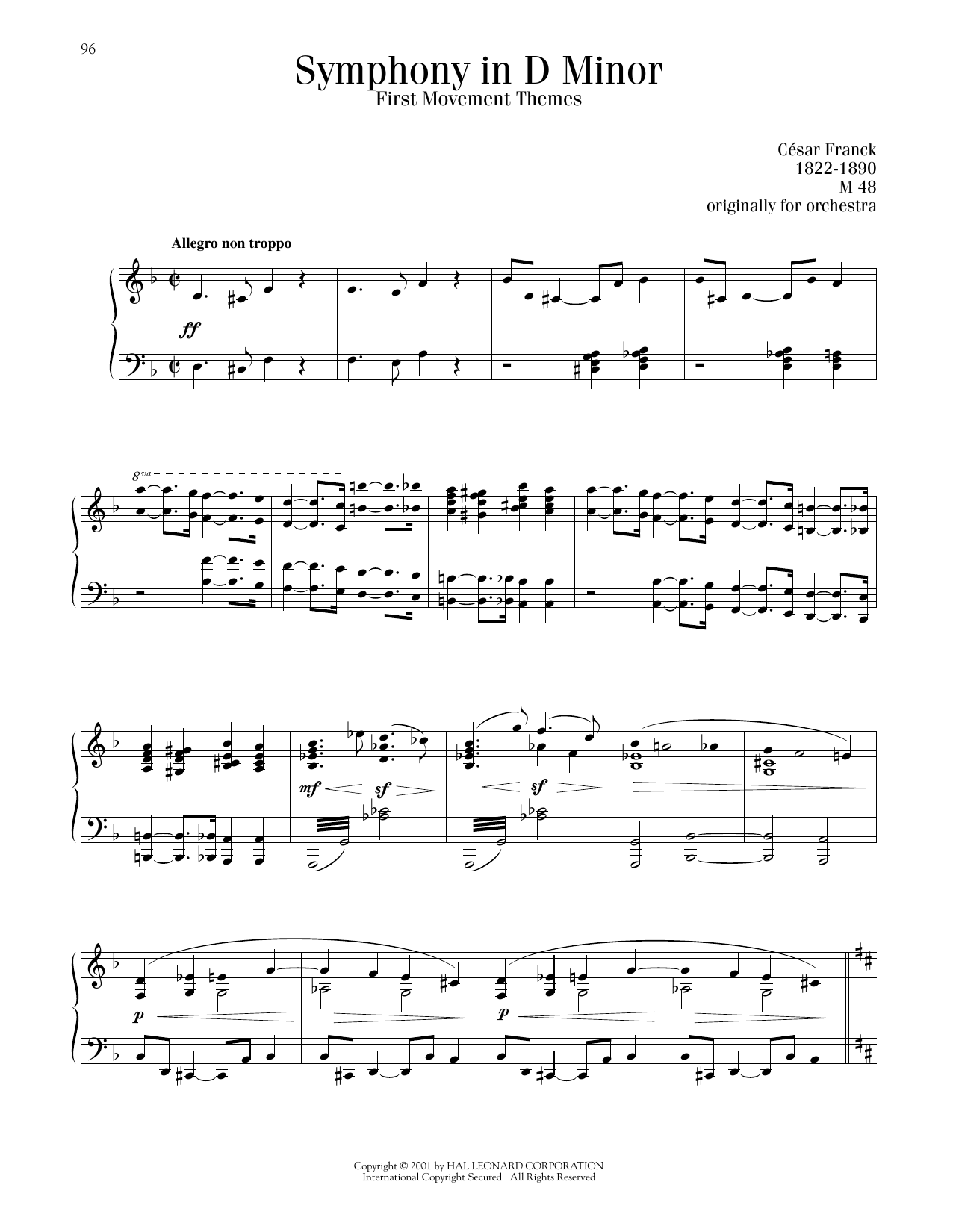 Produktbild zu: Symphony In D Minor, First Movement Theme