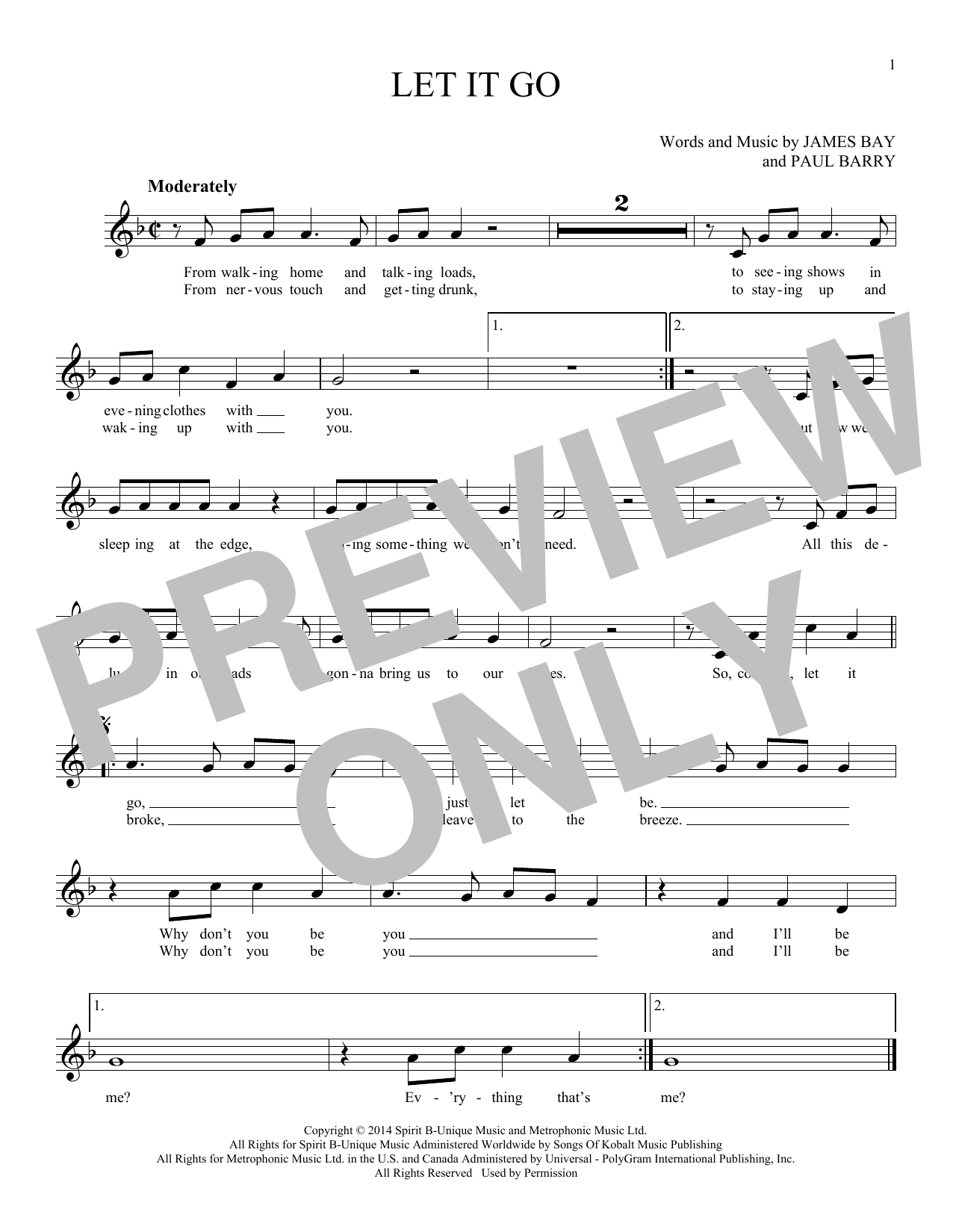 Product gallery: Page 1 of 1 Let It Go, James Bay