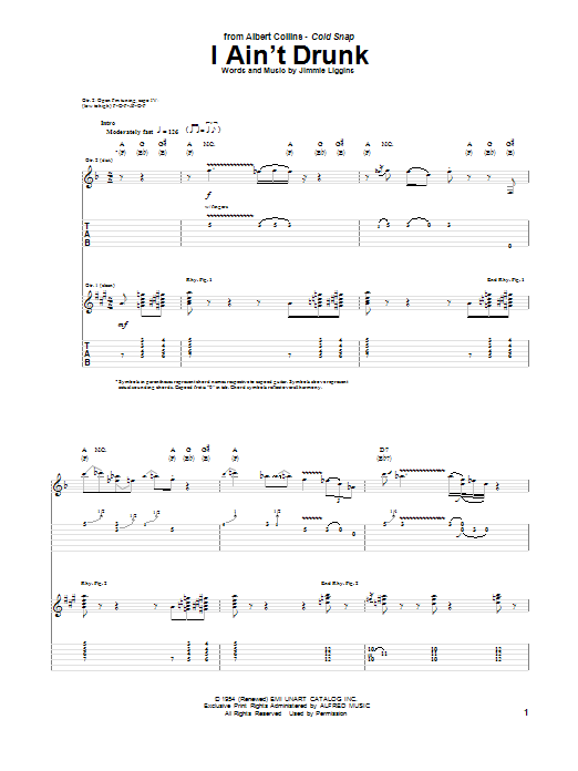 Product gallery: Page 1 of 1 I Ain't Drunk, Albert Collins