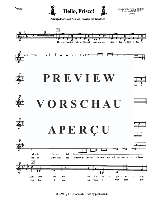 Produktgalerie: Seite 7 von 11 Hello, Frisco!, , Blechbläser Quintett