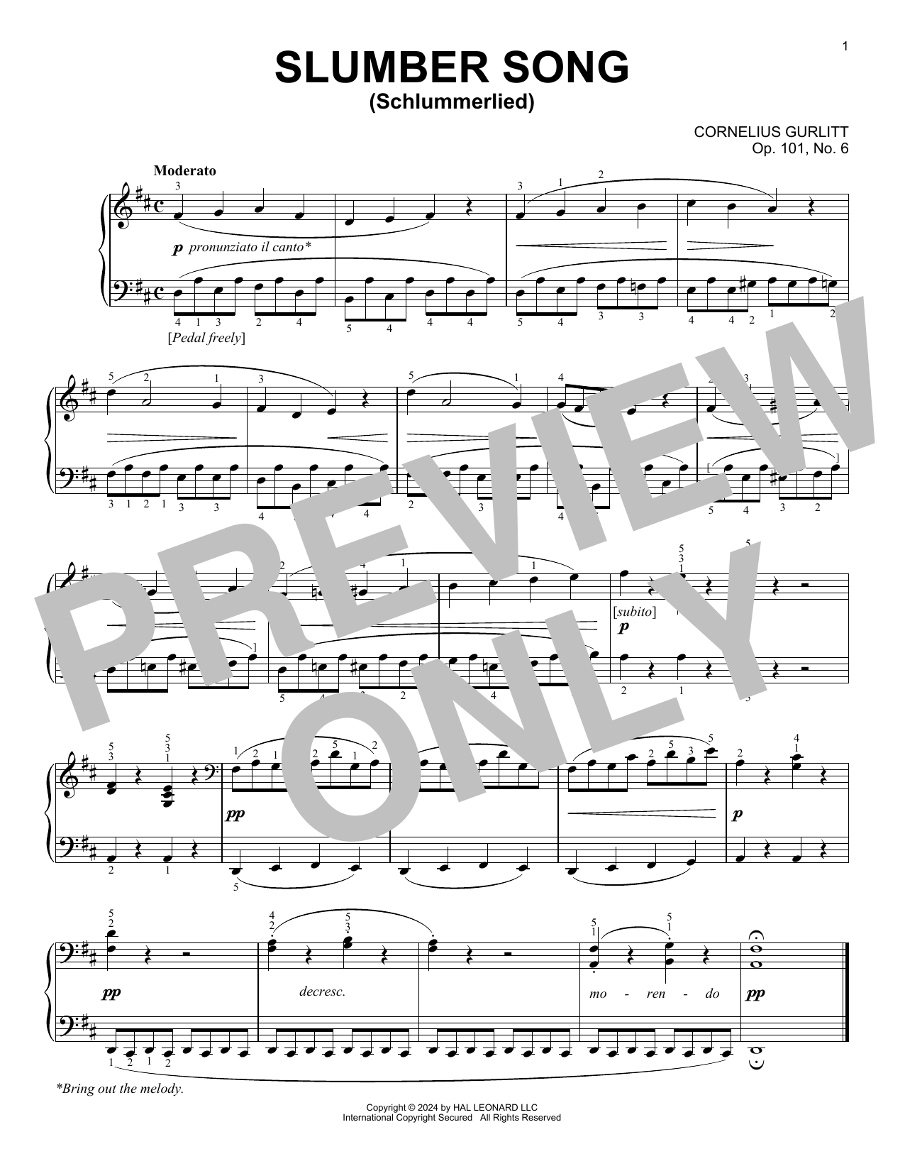 Product picture to: Slumber Song, Op. 101, No. 6