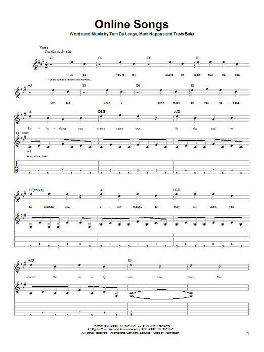 Product gallery: Page 1 of 1 Online Songs, Blink-182