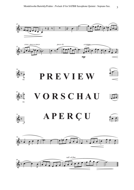 Product gallery: Page 13 of 21 Prelude 2 , , (Saxophone Quintet SATBB)